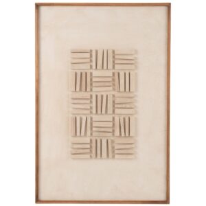 B&iacute;lo-b&eacute;žov&yacute; abstraktn&iacute; obraz J-line Carvan 122 x 82 cm