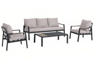 Bizzotto Antracitov&yacute; hlin&iacute;kov&yacute; zahradn&iacute; set pohovky