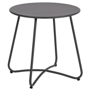 Bizzotto Antracitov&yacute; kovov&yacute; zahradn&iacute; stolek Austin &oslash; 45 cm