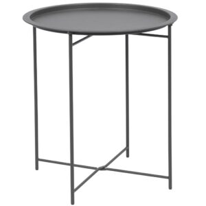 Bizzotto Antracitov&yacute; kovov&yacute; zahradn&iacute; stolek Austin &oslash; 46 cm