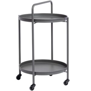 Bizzotto Antracitov&yacute; zahradn&iacute; serv&iacute;rovac&iacute; stolek Austin 45 cm