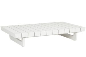 Bizzotto B&iacute;l&yacute; hlin&iacute;kov&yacute; zahradn&iacute; stolek Infinity 126 x 74 cm