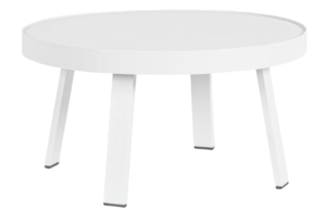 Bizzotto B&iacute;l&yacute; kovov&yacute; zahradn&iacute; stolek Spyro ⌀ 71 cm