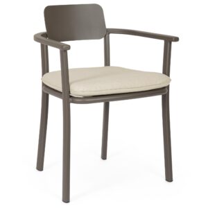 Bizzotto Hněd&aacute; kovov&aacute; zahradn&iacute; židle Makena