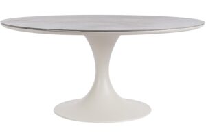 Bizzotto Kr&eacute;mov&yacute; zahradn&iacute; stůl Arnold &Oslash; 158 cm s keramickou deskou