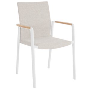 Bizzotto &Scaron;edo-b&iacute;l&aacute; hlin&iacute;kov&aacute; zahradn&iacute; j&iacute;deln&iacute; židle Jalisco