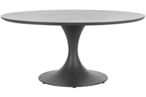 Bizzotto &Scaron;ed&yacute; zahradn&iacute; stůl Arnold &Oslash; 158 cm s keramickou deskou