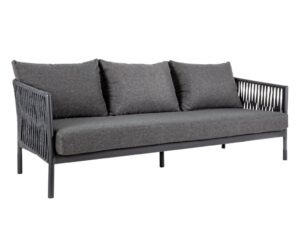 Bizzotto Tmavě &scaron;ed&aacute; zahradn&iacute; pohovka Florencia 220 cm