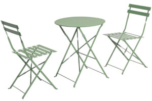 Bizzotto Zelen&yacute; skl&aacute;dac&iacute; zahradn&iacute; set stolu a dvou židl&iacute; Austin