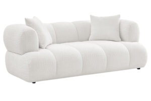 Bobochic Paris B&iacute;l&aacute; boucl&eacute; dvoum&iacute;stn&aacute; pohovka Pamira 210 cm