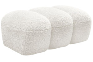 Bobochic Paris B&iacute;l&aacute; boucl&eacute; podnožka Hippolyte 105 x 68 cm