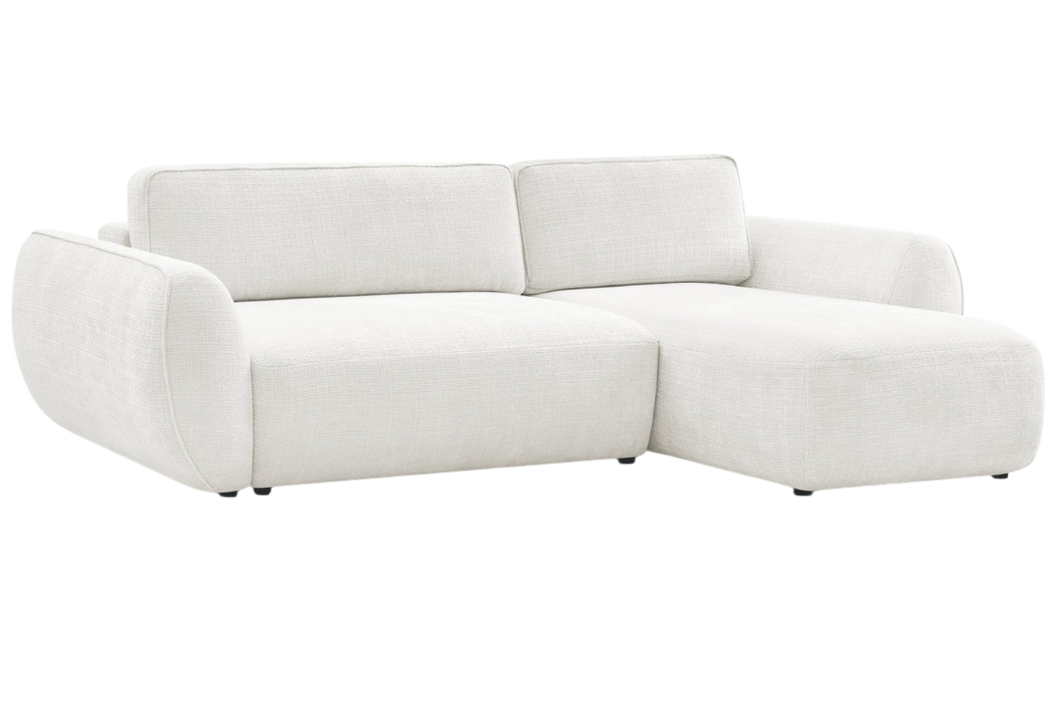 Bobochic Paris Bílá rozkládací pohovka Denise 258 cm