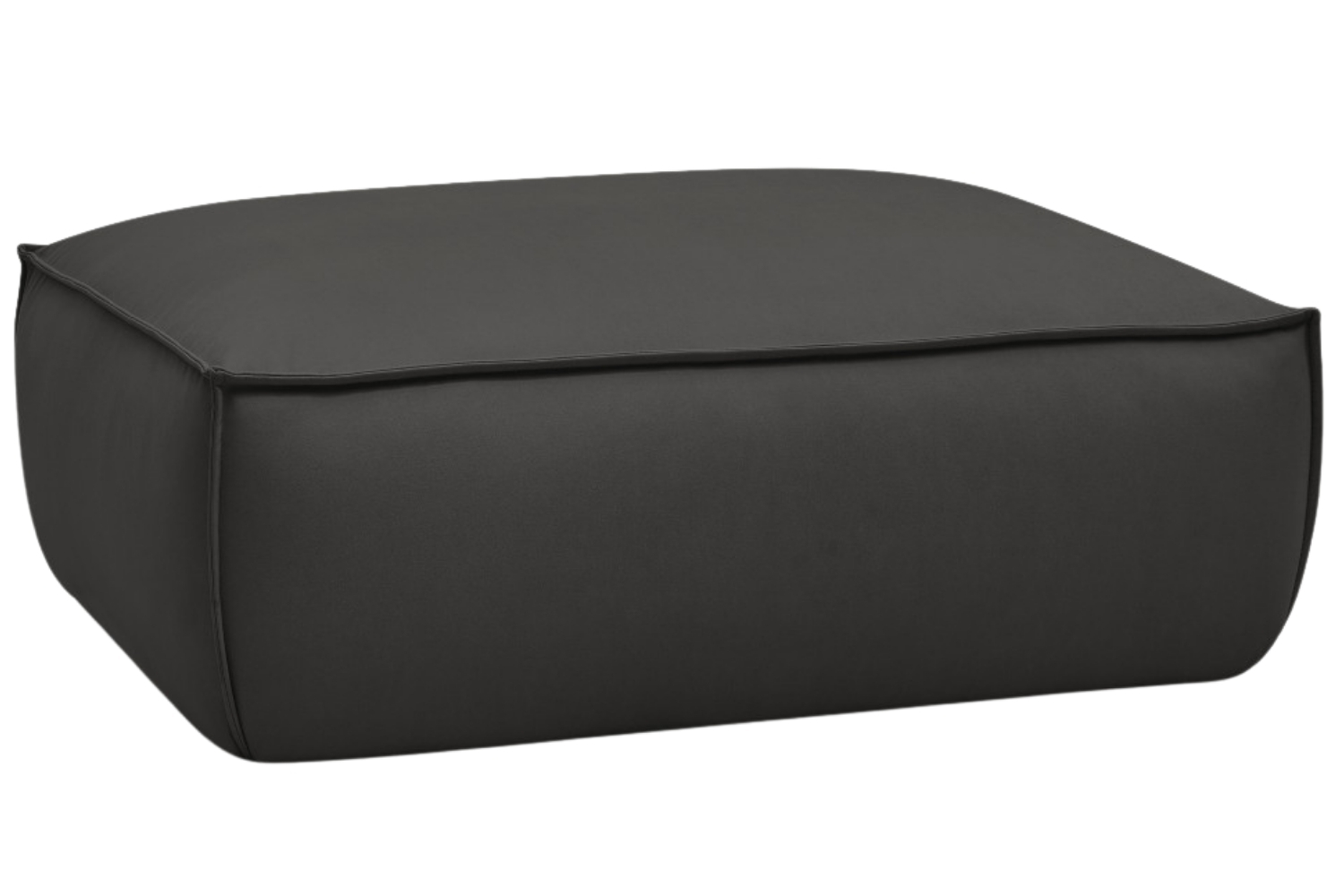 Bobochic Paris Černá koženková podnožka Boheme 128 x 93 cm