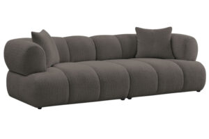 Bobochic Paris Hněd&aacute; boucl&eacute; trojm&iacute;stn&aacute; pohovka Pamira 253 cm