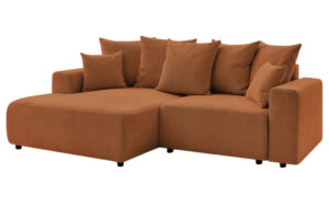 Bobochic Paris Terakotově oranžov&aacute; rozkl&aacute;dac&iacute; pohovka Atilla 244 cm