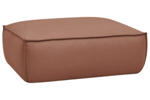 Bobochic Paris Tmavě hněd&aacute; koženkov&aacute; podnožka Boheme 128 x 93 cm