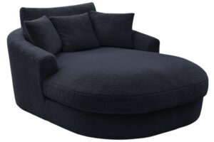 Bobochic Paris Tmavě modr&aacute; boucl&eacute; leno&scaron;ka Belem 198 cm