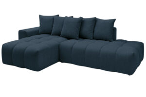 Bobochic Paris Tmavě modr&aacute; rohov&aacute; pohovka Mont-Blanc 313 cm