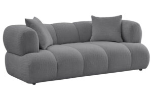 Bobochic Paris Tmavě &scaron;ed&aacute; boucl&eacute; dvoum&iacute;stn&aacute; pohovka Pamira 210 cm