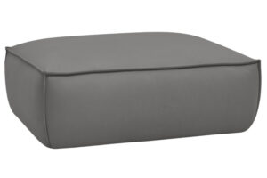 Bobochic Paris Tmavě &scaron;ed&aacute; koženkov&aacute; podnožka Boheme 128 x 93 cm