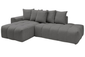 Bobochic Paris Tmavě &scaron;ed&aacute; rohov&aacute; pohovka Mont-Blanc 313 cm