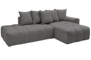 Bobochic Paris Tmavě &scaron;ed&aacute; rohov&aacute; pohovka Mont-Blanc 313 cm