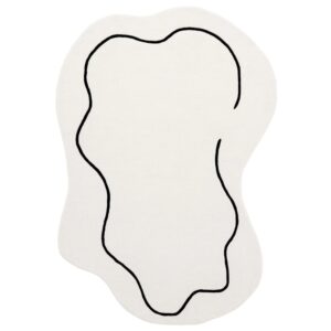 Fargotex B&iacute;lo-čern&yacute; vlněn&yacute; koberec Loop 160 x 230 cm