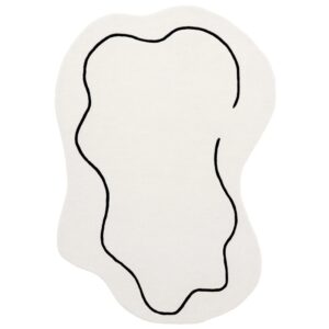 Fargotex B&iacute;lo-čern&yacute; vlněn&yacute; koberec Loop 200 x 300 cm