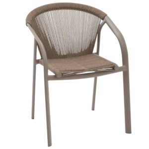 Hesp&eacute;ride Světle hněd&aacute; kovov&aacute; zahradn&iacute; židle Riu