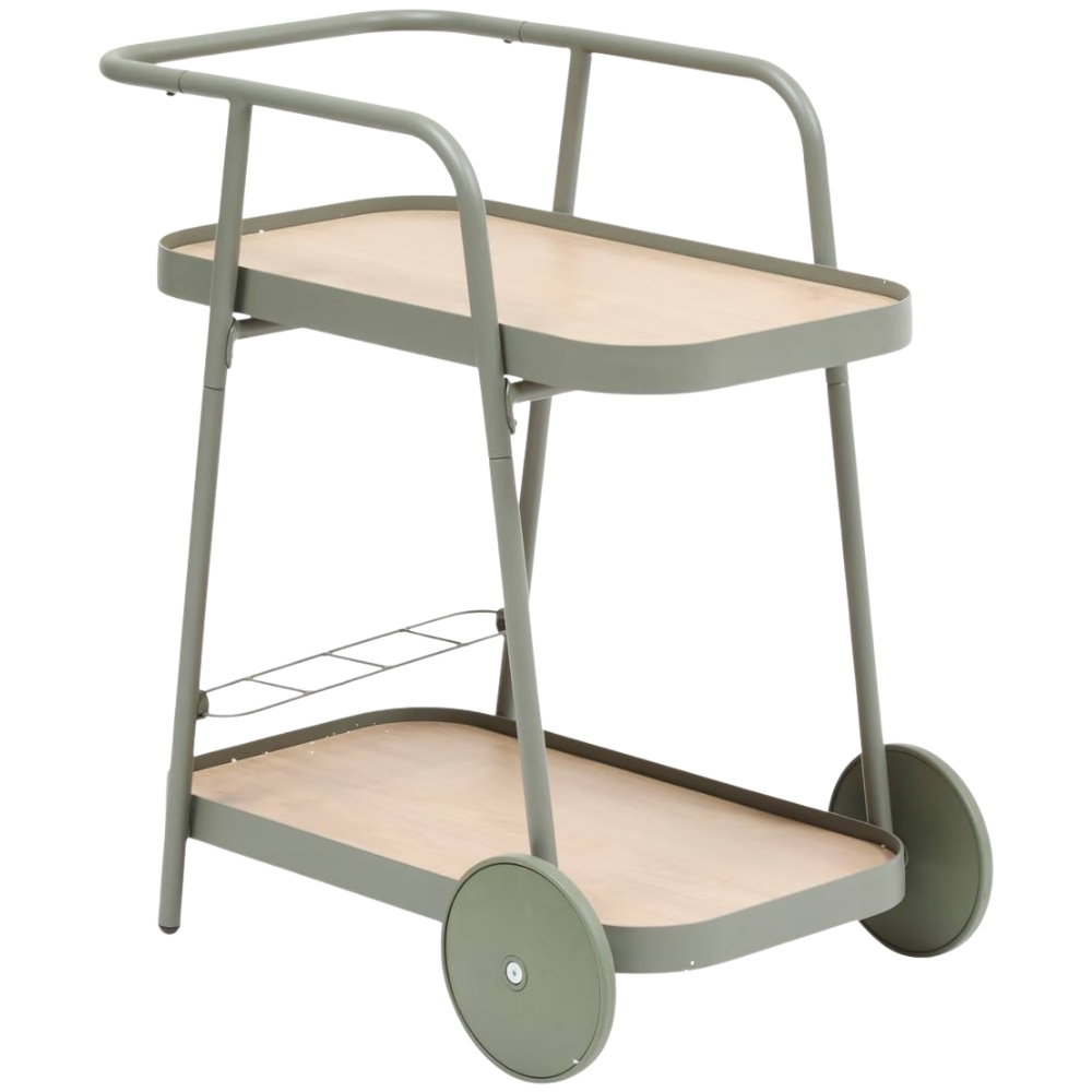 Hespéride Zelený zahradní servírovací stolek Easiness 76 x 50 cm