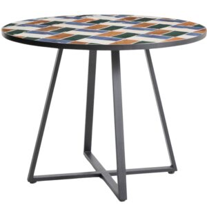 Kave Home Barven&yacute; zahradn&iacute; stůl Tella &Oslash; 120 cm