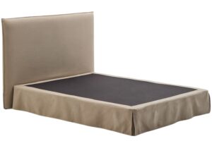 Kave Home B&eacute;žov&aacute; dvoulůžkov&aacute; postel s čelem Jaira 150 x 190 cm