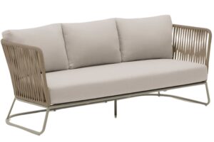 Kave Home B&eacute;žov&aacute; kovov&aacute; zahradn&iacute; pohovka Saconca 189 cm