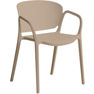 Kave Home B&eacute;žov&aacute; plastov&aacute; zahradn&iacute; židle Ania