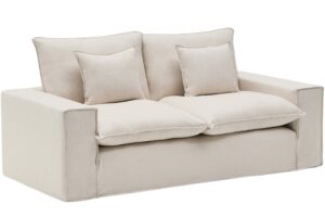 Kave Home B&eacute;žov&aacute; pohovka Anarela 220 cm s odn&iacute;mateln&yacute;m potahem