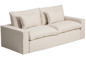 Kave Home B&eacute;žov&aacute; pohovka Anarela 260 cm s odn&iacute;mateln&yacute;m potahem