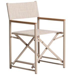 Kave Home B&eacute;žov&aacute; skl&aacute;dac&iacute; zahradn&iacute; židle Tisno