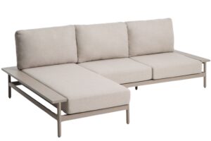 Kave Home B&eacute;žov&aacute; zahradn&iacute; rohov&aacute; pohovka Vathi 250 cm