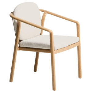 Kave Home B&eacute;žov&aacute; zahradn&iacute; židle Sirte s v&yacute;pletem