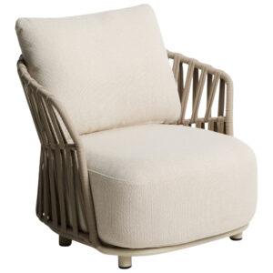 Kave Home B&eacute;žov&eacute; zahradn&iacute; křeslo Osani s v&yacute;pletem