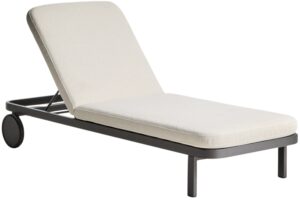 Kave Home B&eacute;žovo-&scaron;ed&eacute; hlin&iacute;kov&eacute; zahradn&iacute; leh&aacute;tko Kionia