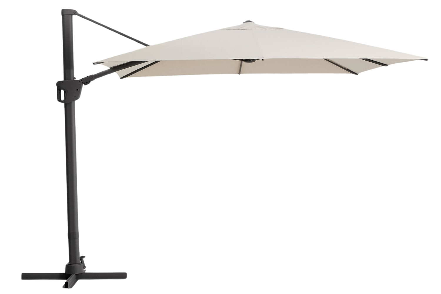 Kave Home Béžovo-šedý slunečník Noli 300 x 300 cm