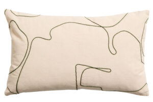 Kave Home B&eacute;žovo-zelen&yacute; bavlněn&yacute; povlak na pol&scaron;t&aacute;ř Dibel 30 x 50 cm