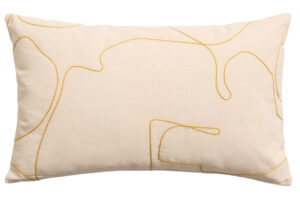 Kave Home B&eacute;žovo-žlut&yacute; bavlněn&yacute; povlak na pol&scaron;t&aacute;ř Dibel 30 x 50 cm