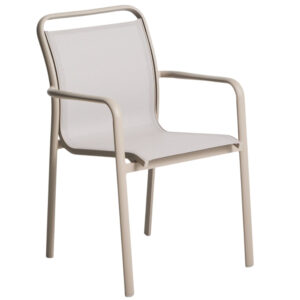 Kave Home B&eacute;žovo&scaron;ed&aacute; hlin&iacute;kov&aacute; zahradn&iacute; židle Luri