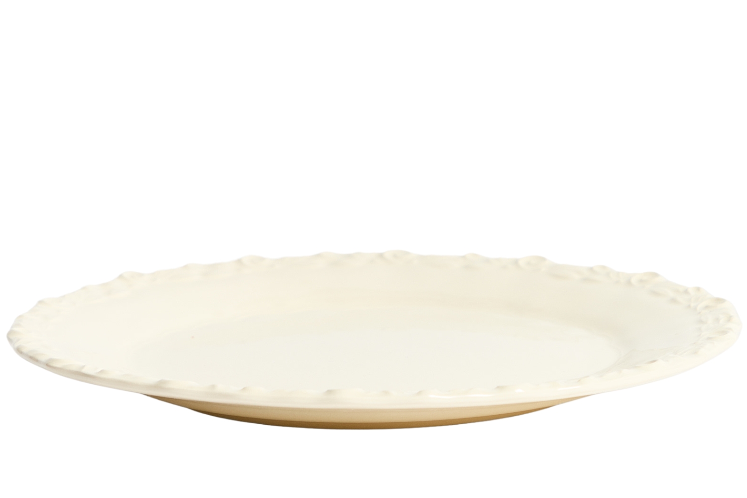 Kave Home Béžový keramický talíř Varla 28 cm