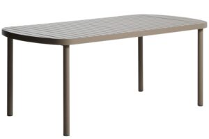 Kave Home B&eacute;žov&yacute; kovov&yacute; zahradn&iacute; j&iacute;deln&iacute; stůl Joncols 180 x 90 cm