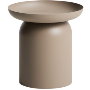 Kave Home B&eacute;žov&yacute; kovov&yacute; zahradn&iacute; stolek Arcola &Oslash; 45 cm