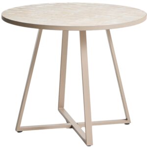 Kave Home B&eacute;žov&yacute; zahradn&iacute; bistro stolek Tella &Oslash; 90 cm