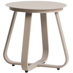 Kave Home B&eacute;žov&yacute; zahradn&iacute; stolek Tamaris &Oslash; 48 cm